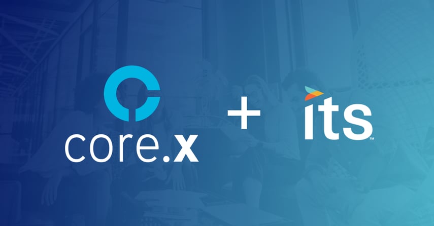 CoreX and ITS logos together to symbolize CoreX's acquisition of ITS, a ServiceNow Elite Partner