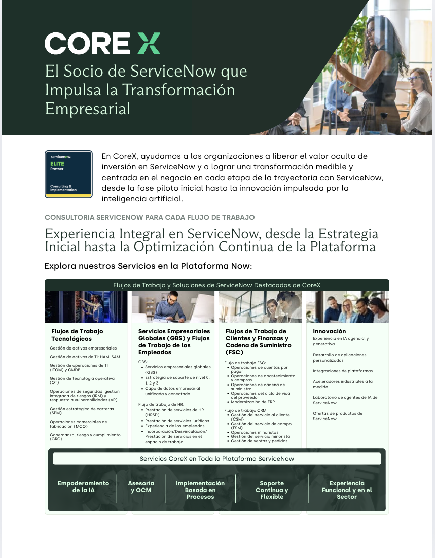 OnePager_CoreXOverview Cover ES